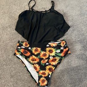 High waisted bikini set